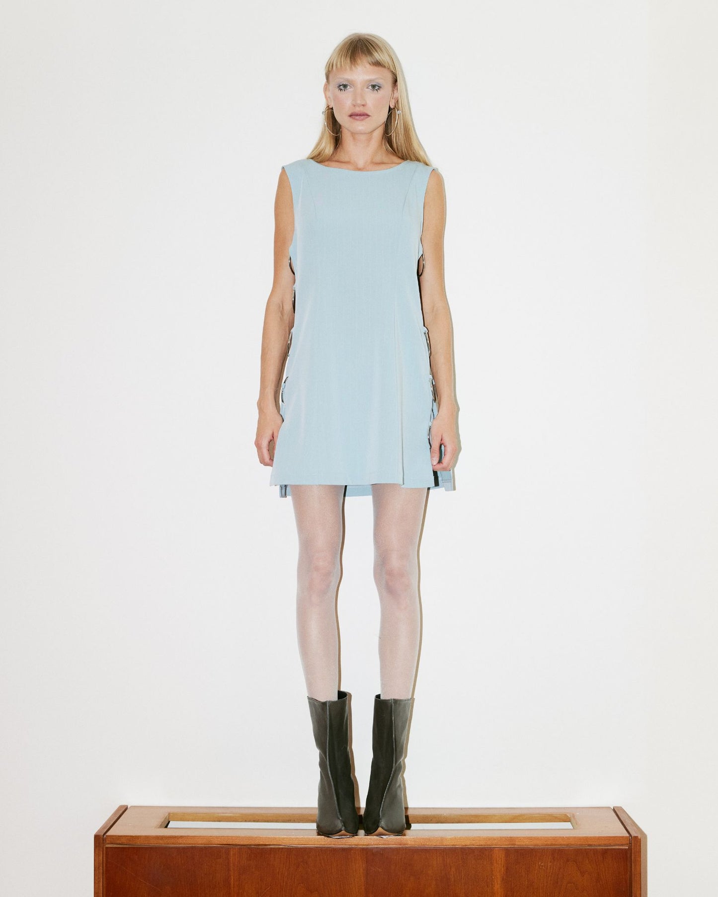 Sky Blue Side Ring Dress