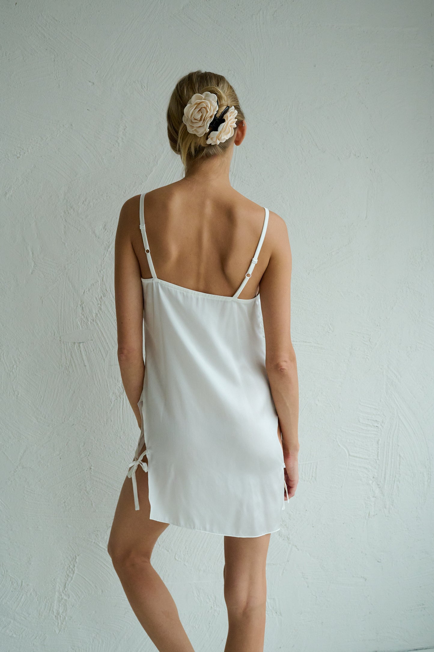 White bound nightdress